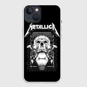 Чехол для iPhone 13 с принтом Death magnetic в Петрозаводске,  |  | alternative | metalica | metall | metallica | music | rock | альтернатива | джеймс хэтфилд | металика | металл | металлика | музыка | рок
