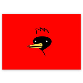 Поздравительная открытка с принтом Омская Птица в Петрозаводске, 100% бумага | плотность бумаги 280 г/м2, матовая, на обратной стороне линовка и место для марки
 | winged doom | вингедум | мемы | омск | птица