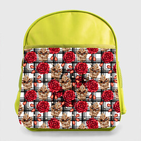 Детский рюкзак с принтом Розы в клеточку в Петрозаводске, 100% полиэстер | Размеры изделия - высота 34 см, ширина 28 см, глубина 10 см
Размер поля для печати - высота 19.5 см, ширина 24 см | абстракция | паттерн | розы | текстуры | узоры | цветочки | цветы