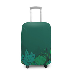 Чехол для чемодана 3D с принтом Мои джунгли в Петрозаводске, 86% полиэфир, 14% спандекс | двустороннее нанесение принта, прорези для ручек и колес | background | арт | джунгли | иллюстрация | папоротник
