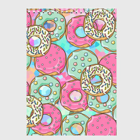 Скетчбук с принтом РазНоцветные Пончики в Петрозаводске, 100% бумага
 | 48 листов, плотность листов — 100 г/м2, плотность картонной обложки — 250 г/м2. Листы скреплены сверху удобной пружинной спиралью | Тематика изображения на принте: еда | звездочки | лето | пончики | разноцветные | сладости
