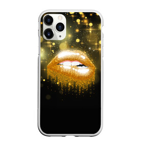 Чехол для iPhone 11 Pro Max матовый с принтом Губы в Петрозаводске, Силикон |  | блестки | блестящий | губки | губы | желтый | звезды | краски | отпечаток | поцелуй | розовый | сверкает