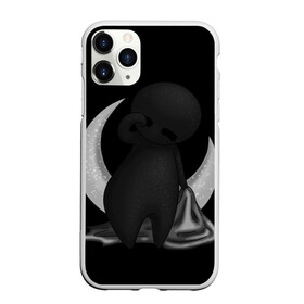 Чехол для iPhone 11 Pro Max матовый с принтом Соня в Петрозаводске, Силикон |  | black | dark | dream | gothic | gray | monochrome | moon | mork2028 | night | shadow | sleep | sleepy | готический | луна | месяц | монохромный | морк2028 | ночь | серый | сон | сонливость | сонный | тень | тьма | чёрно белый | чёрный