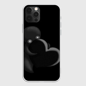 Чехол для iPhone 12 Pro Max с принтом Сердце в Петрозаводске, Силикон |  | black | dark | gothic | gray | heart | monochrome | mork2028 | shadow | готический | монохромный | морк2028 | сердце | серый | тень | тьма | чёрно белый | чёрный