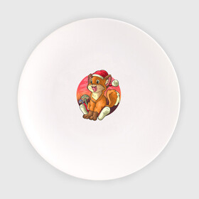Тарелка с принтом Новогодний лисёнок в Петрозаводске, фарфор | диаметр - 210 мм
диаметр для нанесения принта - 120 мм | арт | грибочки | дикое животное | иллюстрация | лисёнок