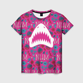 Женская футболка 3D с принтом King Shark | Num Num Num в Петрозаводске, 100% полиэфир ( синтетическое хлопкоподобное полотно) | прямой крой, круглый вырез горловины, длина до линии бедер | king shark | nanaue | suicide squad | the suicide squad | vdzabma | кинг шарк | король акул | король акула | нэнуэ