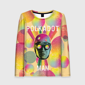 Женский лонгслив 3D с принтом Polkadot Man в Петрозаводске, 100% полиэстер | длинные рукава, круглый вырез горловины, полуприлегающий силуэт | polka dot man | polkadot man | suicide squad | the suicide squad | vdzabma | человек в горошек