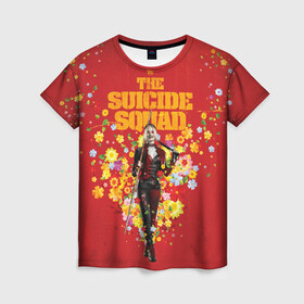 Женская футболка 3D с принтом TSS | Harley Quinn в Петрозаводске, 100% полиэфир ( синтетическое хлопкоподобное полотно) | прямой крой, круглый вырез горловины, длина до линии бедер | harley quinn | suicide squad | the suicide squad | vdzabma | харли квинн | харли куинн