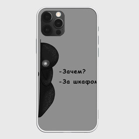 Чехол для iPhone 12 Pro Max с принтом За шкафом в Петрозаводске, Силикон |  | black | black and white | dark | gothic | gray | monochrome | mork2028 | shadow | готический | монохромный | морк2028 | серый | тёмный | тень | тьма | чёрно белый | чёрный