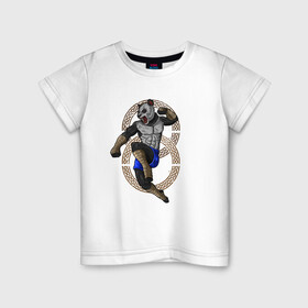 Детская футболка хлопок с принтом Тайская панда в Петрозаводске, 100% хлопок | круглый вырез горловины, полуприлегающий силуэт, длина до линии бедер | боец | бой | иллюстрация | муай тай | тайский бокс