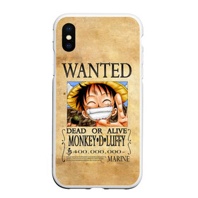 Чехол для iPhone XS Max матовый с принтом Манки Д. Луффи в розыске One Piece в Петрозаводске, Силикон | Область печати: задняя сторона чехла, без боковых панелей | anime | manga | monkey d. luffy | one piece | аниме | большой куш | ван пис | вон пис | капитан | король пиратов | луси | луфи | луффи | луффи но уми | луффи таро | манга | манки д. луффи | мугивара | пират | пятый император