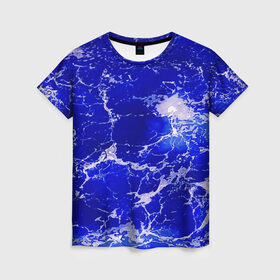 Женская футболка 3D с принтом Морские волны! в Петрозаводске, 100% полиэфир ( синтетическое хлопкоподобное полотно) | прямой крой, круглый вырез горловины, длина до линии бедер | гавайи. | море | океан | отдых | пляж | спокойствие | штиль