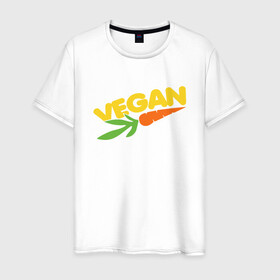 Мужская футболка хлопок с принтом Веган - Морковь в Петрозаводске, 100% хлопок | прямой крой, круглый вырез горловины, длина до линии бедер, слегка спущенное плечо. | green | greenpaece | nature | sport | vegan | yoga | веган | вегетарианец | гринпис | еда | животные | жизнь | здоровье | зеленый | йога | мир | овощи | пища | планета | природа | растение | спорт | тело | фрукты