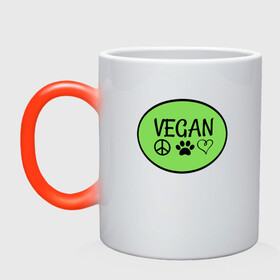 Кружка хамелеон с принтом Vegan Family в Петрозаводске, керамика | меняет цвет при нагревании, емкость 330 мл | Тематика изображения на принте: green | greenpaece | nature | sport | vegan | yoga | веган | вегетарианец | гринпис | еда | животные | жизнь | здоровье | зеленый | йога | мир | овощи | пища | планета | природа | растение | спорт | тело | фрукты