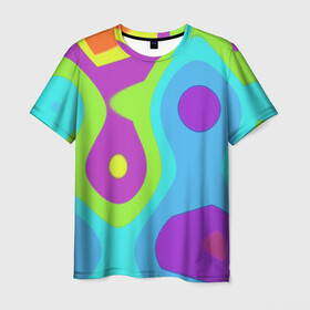 Мужская футболка 3D с принтом Калейдоскоп в Петрозаводске, 100% полиэфир | прямой крой, круглый вырез горловины, длина до линии бедер | абстракция | калейдоскоп | пестрое | разноцветное
