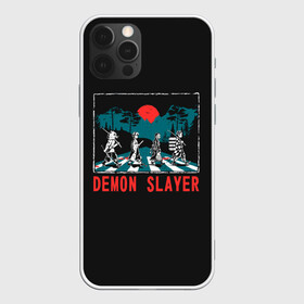 Чехол для iPhone 12 Pro с принтом Demon slayer в Петрозаводске, силикон | область печати: задняя сторона чехла, без боковых панелей | anime | beatles | kimetsu no yaiba | аниме | анимэ | битлз | клинок рассекающий демонов