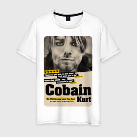 Мужская футболка хлопок с принтом Kurt Cobain paper cuts в Петрозаводске, 100% хлопок | прямой крой, круглый вырез горловины, длина до линии бедер, слегка спущенное плечо. | cobain | grunge | kurt | kurt cobain | nirvana | грандж | кобейн | курт | курт кобейн | нирвана | рок