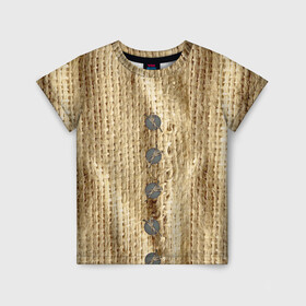Детская футболка 3D с принтом Мешок счастья в Петрозаводске, 100% гипоаллергенный полиэфир | прямой крой, круглый вырез горловины, длина до линии бедер, чуть спущенное плечо, ткань немного тянется | мешковатый | мешок | плетение | прикол | циновка | эко | экологично