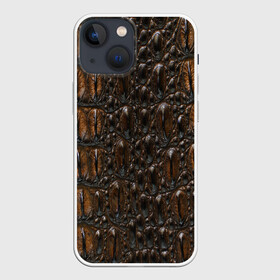Чехол для iPhone 13 mini с принтом Рептилоид в Петрозаводске,  |  | берегите природу | кожа | корокодил