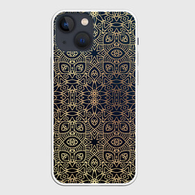 Чехол для iPhone 13 mini с принтом ПерсидСкие Узоры в Петрозаводске,  |  | абстракция | золотистая | золото | узор | узоры