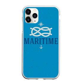 Чехол для iPhone 11 Pro Max матовый с принтом Морской ВМФ в Петрозаводске, Силикон |  | веревка | вмф | волна | море | морской | моряк | океан | профессия | узел | якорь