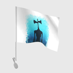Флаг для автомобиля с принтом СИРЕНОГОЛОВЫЙ КРАСКА в Петрозаводске, 100% полиэстер | Размер: 30*21 см | siren head | игра | монстр | сиреноголовый | существо | хоррор