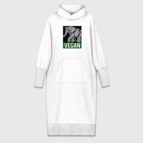 Платье удлиненное хлопок с принтом Vegan Elephant в Петрозаводске,  |  | elephant | green | greenpaece | nature | sport | vegan | yoga | веган | вегетарианец | гринпис | еда | животные | жизнь | здоровье | зеленый | йога | мир | овощи | пища | планета | природа | растение | слон | спорт | тело | фрукты