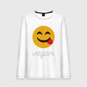 Мужской лонгслив хлопок с принтом Vegan Smile в Петрозаводске, 100% хлопок |  | green | greenpaece | nature | sport | vegan | yoga | веган | вегетарианец | гринпис | еда | животные | жизнь | здоровье | зеленый | йога | мир | овощи | пища | планета | природа | растение | спорт | тело | улыбка | фрукты