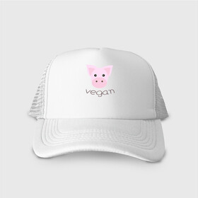 Кепка тракер с сеткой с принтом Pig Vegan в Петрозаводске, трикотажное полотно; задняя часть — сетка | длинный козырек, универсальный размер, пластиковая застежка | Тематика изображения на принте: green | greenpaece | nature | pig | sport | vegan | yoga | веган | вегетарианец | гринпис | еда | животные | жизнь | здоровье | зеленый | йога | мир | овощи | пища | планета | природа | растение | свинья | спорт | тело | фрукты