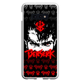 Чехол для Samsung S10E с принтом BERSERK (ЛОГО) в Петрозаводске, Силикон | Область печати: задняя сторона чехла, без боковых панелей | anime | berserk | manga | аниме | берсерк | гатс | манга | череп