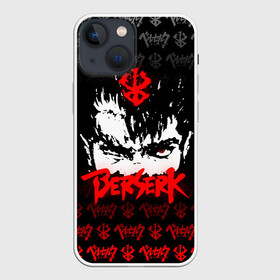 Чехол для iPhone 13 mini с принтом BERSERK (ЛОГО) в Петрозаводске,  |  | anime | berserk | manga | аниме | берсерк | гатс | манга | череп