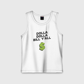 Детская майка хлопок с принтом Dolla Bill Yall в Петрозаводске,  |  | black | cream | gza | hip hop | method man | music | new york | odb | old school | rap | rza | wu tang | wu tang clan | аудио | винил | ву тэнг | граффити | диджей | кассета | микрофон | музыка | нью йорк | пластинка | рэп | рэпер | хип хоп