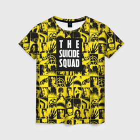 Женская футболка 3D с принтом The Suicide Squad в Петрозаводске, 100% полиэфир ( синтетическое хлопкоподобное полотно) | прямой крой, круглый вырез горловины, длина до линии бедер | dc | squad | suicide squad | vdkarsvet | акула | миротворец | миссия навылет | отряд | харли квинн | человек в горошек