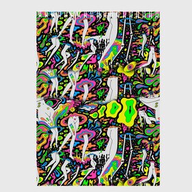 Скетчбук с принтом Психоделика / Абстракция в Петрозаводске, 100% бумага
 | 48 листов, плотность листов — 100 г/м2, плотность картонной обложки — 250 г/м2. Листы скреплены сверху удобной пружинной спиралью | pop art | абстракция | арт | геометрия | девушка | космос | круги | ноги | психоделика