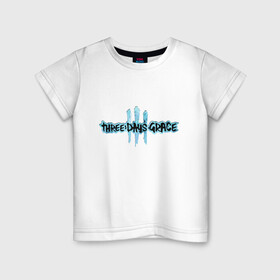 Детская футболка хлопок с принтом Three Days Grace Logo в Петрозаводске, 100% хлопок | круглый вырез горловины, полуприлегающий силуэт, длина до линии бедер | alternative | metall | music | rock | three days grace | альтернатива | металл | музыка | рок | три дэйс грэйс
