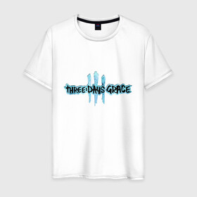 Мужская футболка хлопок с принтом Three Days Grace Logo в Петрозаводске, 100% хлопок | прямой крой, круглый вырез горловины, длина до линии бедер, слегка спущенное плечо. | Тематика изображения на принте: alternative | metall | music | rock | three days grace | альтернатива | металл | музыка | рок | три дэйс грэйс