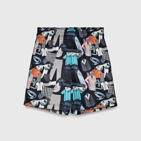 Детские спортивные шорты 3D с принтом СтиЛьная Одежда в Петрозаводске,  100% полиэстер
 | пояс оформлен широкой мягкой резинкой, ткань тянется
 | мода | мужчины | очки | паттерн | стиль