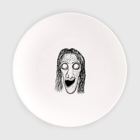 Тарелка с принтом Растрепанное лицо в Петрозаводске, фарфор | диаметр - 210 мм
диаметр для нанесения принта - 120 мм | dead | ghost | halloween | horror | suspense | vampire | witch | zombie