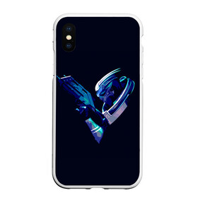 Чехол для iPhone XS Max матовый с принтом Garrus whith gun в Петрозаводске, Силикон | Область печати: задняя сторона чехла, без боковых панелей | game | games | normandy | альянс | гаррус | гарус | игра | игры | нормандия | эффект массы