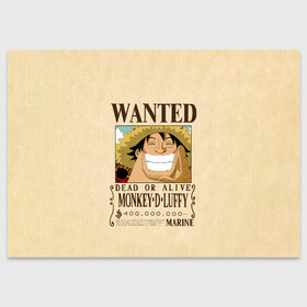 Поздравительная открытка с принтом WANTED Monkey D. Luffy в Петрозаводске, 100% бумага | плотность бумаги 280 г/м2, матовая, на обратной стороне линовка и место для марки
 | Тематика изображения на принте: anime | manga | monkey d. luffy | one piece | аниме | большой куш | ван пис | вон пис | гол д. роджер | кайдо | король пиратов | луфи | луффи | манга | манки д. луффи | нами | нико робин | пират | портгас д. эйс | ророноа зоро
