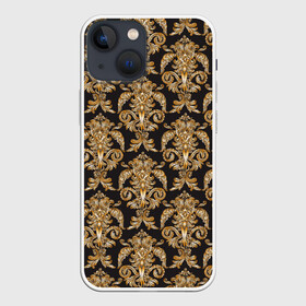 Чехол для iPhone 13 mini с принтом золотые узоры в Петрозаводске,  |  | versace | абстракция | версаче | золотые узоры | паттерн | текстуры | узоры