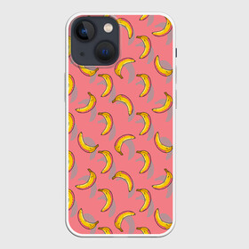 Чехол для iPhone 13 mini с принтом Банановое лето в Петрозаводске,  |  | абстракция | банан | бананы | лето | паттерн | текстуры | узоры | фрукты