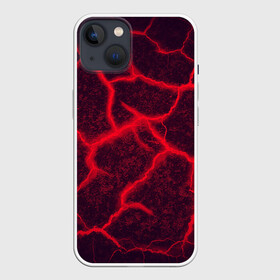 Чехол для iPhone 13 с принтом КРОВАВЫЕ ТРЕЩИНЫ в Петрозаводске,  |  | иллюстрация | кровь | неон | раны | текстура | трещина