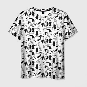 Мужская футболка 3D с принтом Коровы в Петрозаводске, 100% полиэфир | прямой крой, круглый вырез горловины, длина до линии бедер | cow | бык | корова | коровка | коровы | скот | теленок | телята