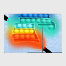 Магнитный плакат 3Х2 с принтом POP IT Единорог в Петрозаводске, Полимерный материал с магнитным слоем | 6 деталей размером 9*9 см | it | minecraft | pop | unicorn | детская | детский | единорог | майнкрафт | пиксели | цветной