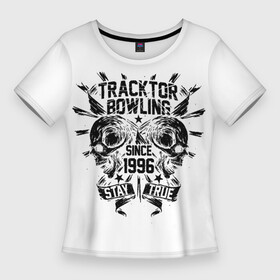 Женская футболка 3D Slim с принтом Tracktor Bowling в Петрозаводске,  |  | alt.rock | alternative metal | nu metal | tracktor bowling | лу | трактор боулинг | трактора. лусинэ геворкян