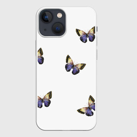 Чехол для iPhone 13 mini с принтом Бабочки акварелью в Петрозаводске,  |  | акварель | бабочка | крылья | насекомое | рисунок