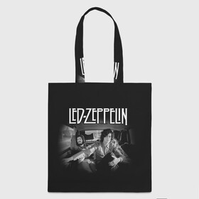 Шоппер 3D с принтом Led Zeppelin в Петрозаводске, 100% полиэстер | Плотность: 200 г/м2; Размер: 34×35 см; Высота лямок: 30 см | british | england | folk | hardcore | hardrock | led zeppelin | metal | music | punk | retro | rock | usa | гранж | джимми пейдж | лед цеппелин | метал | музыка | панк | ретро | роберт плант | рок | сша | фолк