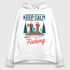 Женское худи Oversize хлопок с принтом Keep calm and go fishing в Петрозаводске, френч-терри — 70% хлопок, 30% полиэстер. Мягкий теплый начес внутри —100% хлопок | боковые карманы, эластичные манжеты и нижняя кромка, капюшон на магнитной кнопке | fish | fisherman | fishermen | fishing | keep calm and go fishing | для рыбака | отдых | природа | рыба | рыбак | рыбаку | рыбалка | рыбацкая | туризм | туристические