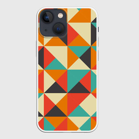Чехол для iPhone 13 mini с принтом Треугольники в Петрозаводске,  |  | геометрия | краски | кубы | минимализм | треугольники